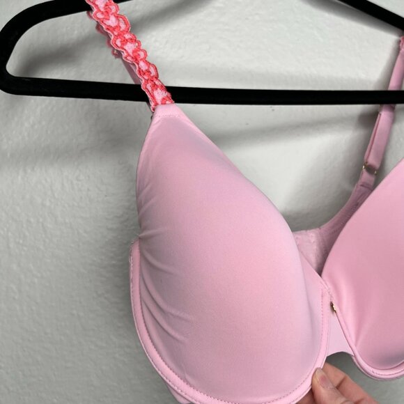 Natori Womans Pink Pure Luxe Contour Underwire Bra 32G style 732080 - Picture 4 of 9